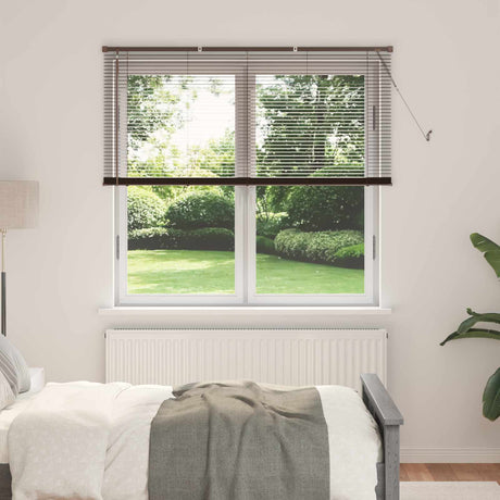 Vidaxl venetiaanse jaloezie donkerbruin 160 x 150 cm 25 mm pvc