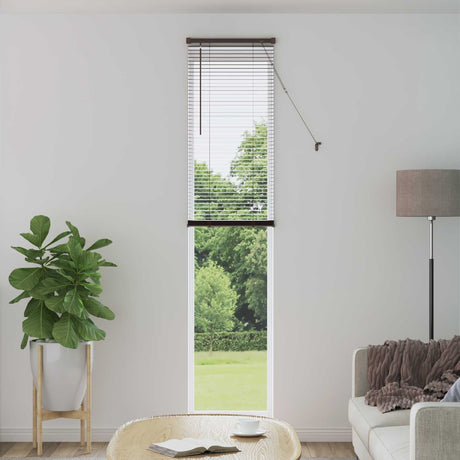 Vidaxl venetiaanse jaloezie donkerbruin met patroon 213 x 50 cm 25 mm