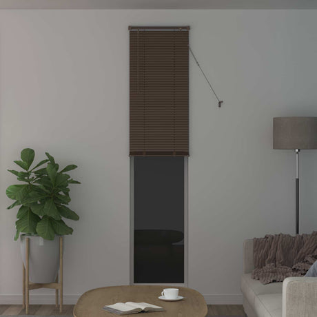 Vidaxl venetiaanse jaloezie donkerbruin met patroon 213 x 50 cm 25 mm