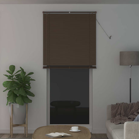 Vidaxl venetiaanse jaloezie donkerbruin met patroon 213 x 70 cm 25 mm