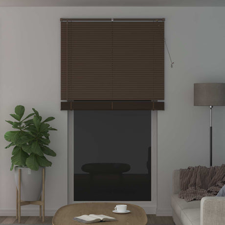 Vidaxl venetiaanse jaloezie donkerbruin met patroon 213 x 110 cm 25 mm