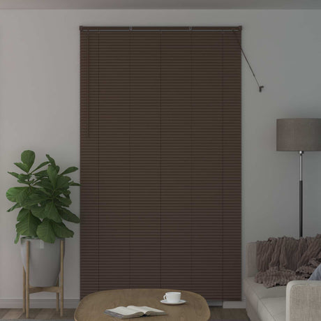 Vidaxl venetiaanse jaloezie donkerbruin met patroon 213 x 130 cm 25 mm