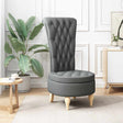 Vidaxl slipper stoel donkergrijs 56,5 x 70 x 110 cm stof