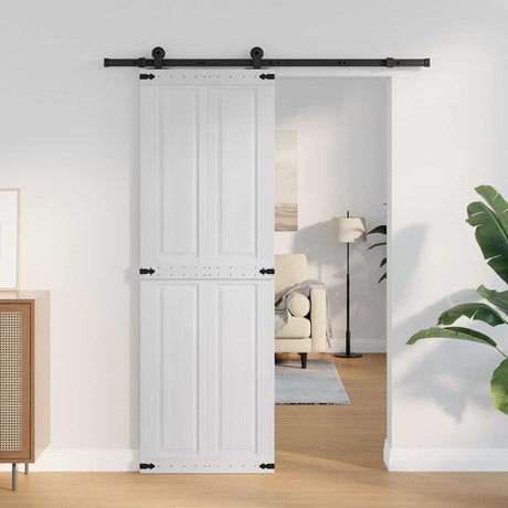 Vidaxl schuifdeur corona 70 x 210 cm massief grenenhout wit