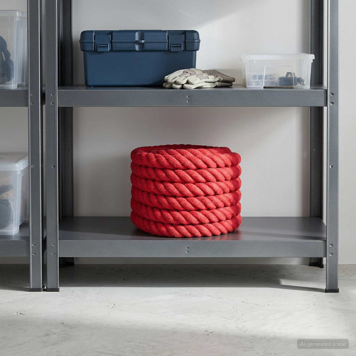 Vidaxl jute touw 30 mm rood 100% tossa jute