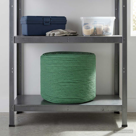 Vidaxl katoen touw 2 st 2 mm 100 m groen 100% katoen