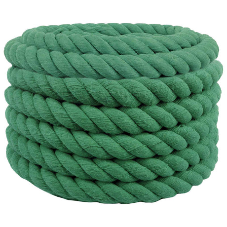 Vidaxl katoenen touw 40 mm 5 m groen 100% katoen