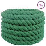 Vidaxl katoenen touw 40 mm 5 m groen 100% katoen