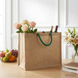 Vidaxl jute handtassen 5 natuurlijk en groen 42 x 33 x 19 cm