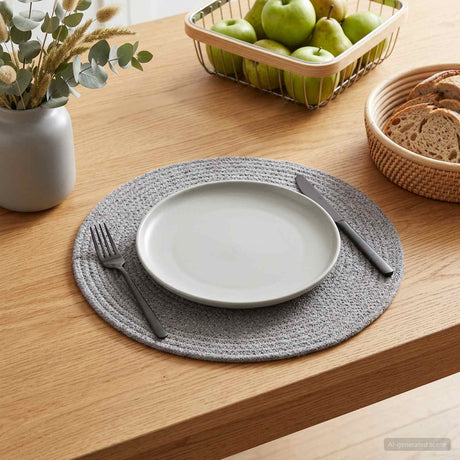 Vidaxl jute placematten 4 st grijs 100% tossa jute