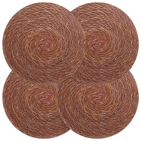 Vidaxl zeegroene placemats 4 st bruin 100% zeegras