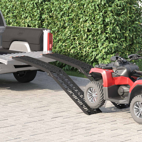 Vidaxl opvouwbare motoroprijplaat 340 kg per oprijplaat 2 st zwart