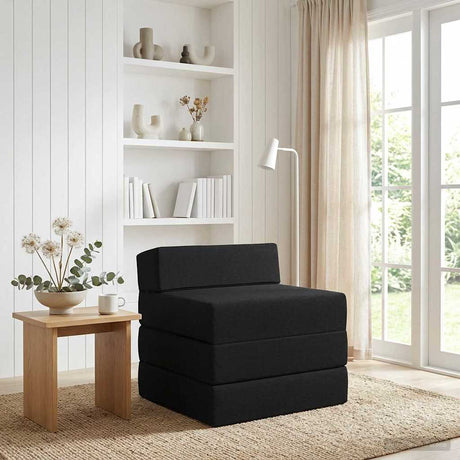 Vidaxl vouwbare bankbed zwart 70 x 60 x 63 cm stof