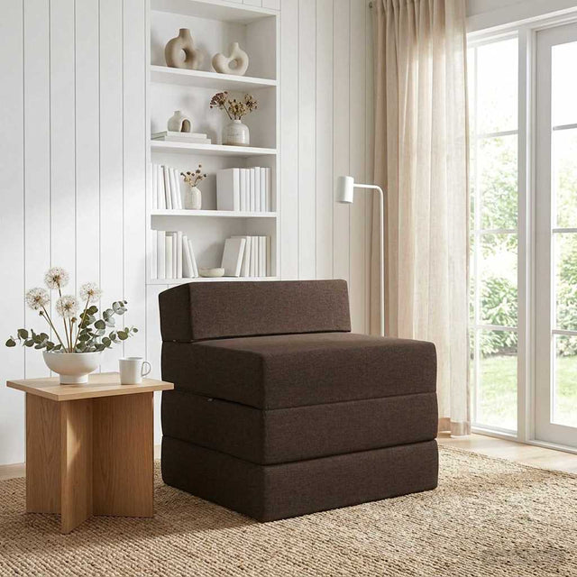 Vidaxl vouwbare bankbed taupe 70 x 60 x 63 cm stof