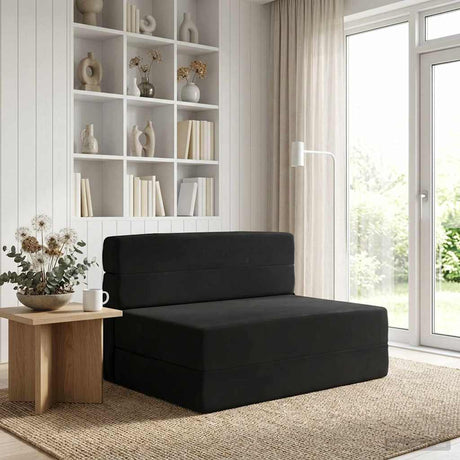 Vidaxl vouwbare bankbed zwart 70 x 72 x 60 cm stof