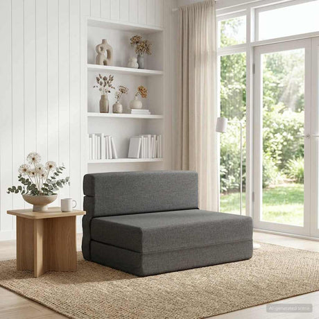 Vidaxl vouwbare bankbed lichtgrijs 70 x 80 x 60 cm stof