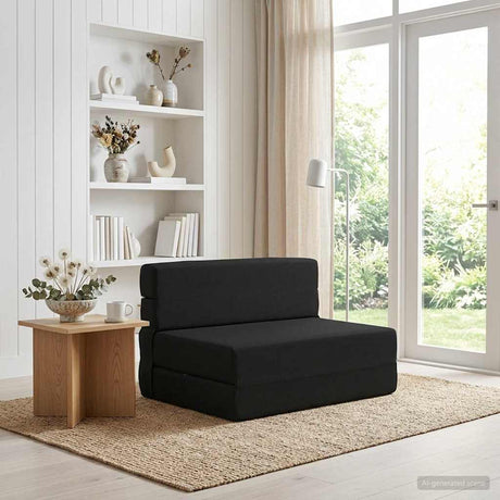 Vidaxl vouwbare bankbed zwart 70 x 80 x 60 cm stof