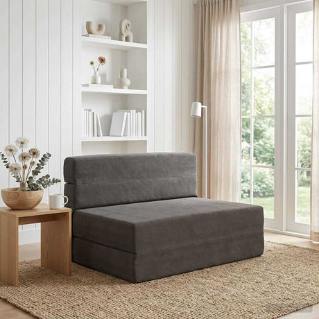Vidaxl vouwbare bankbed donkergrijs 70 x 80 x 60 cm stof