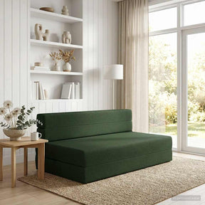 Vidaxl vouwbare bankbed donkergroen 152 x 86,5 x 60 cm stof