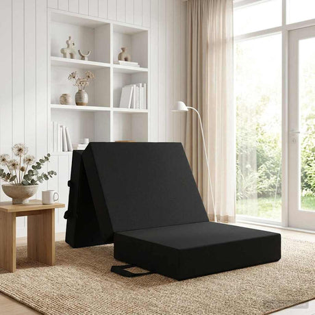 Vidaxl vouwbare bankbed 75 x 63 x 45 cm zwart