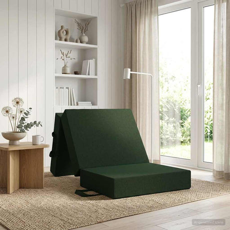 Vidaxl vouwbare bankbed 75 x 63 x 45 cm donkergroen