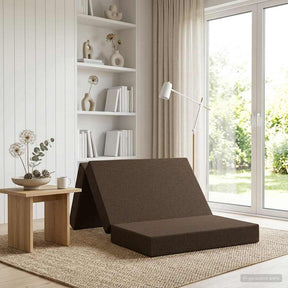 Vidaxl vouwbare bankbed 80 x 67 x 45 cm taupe