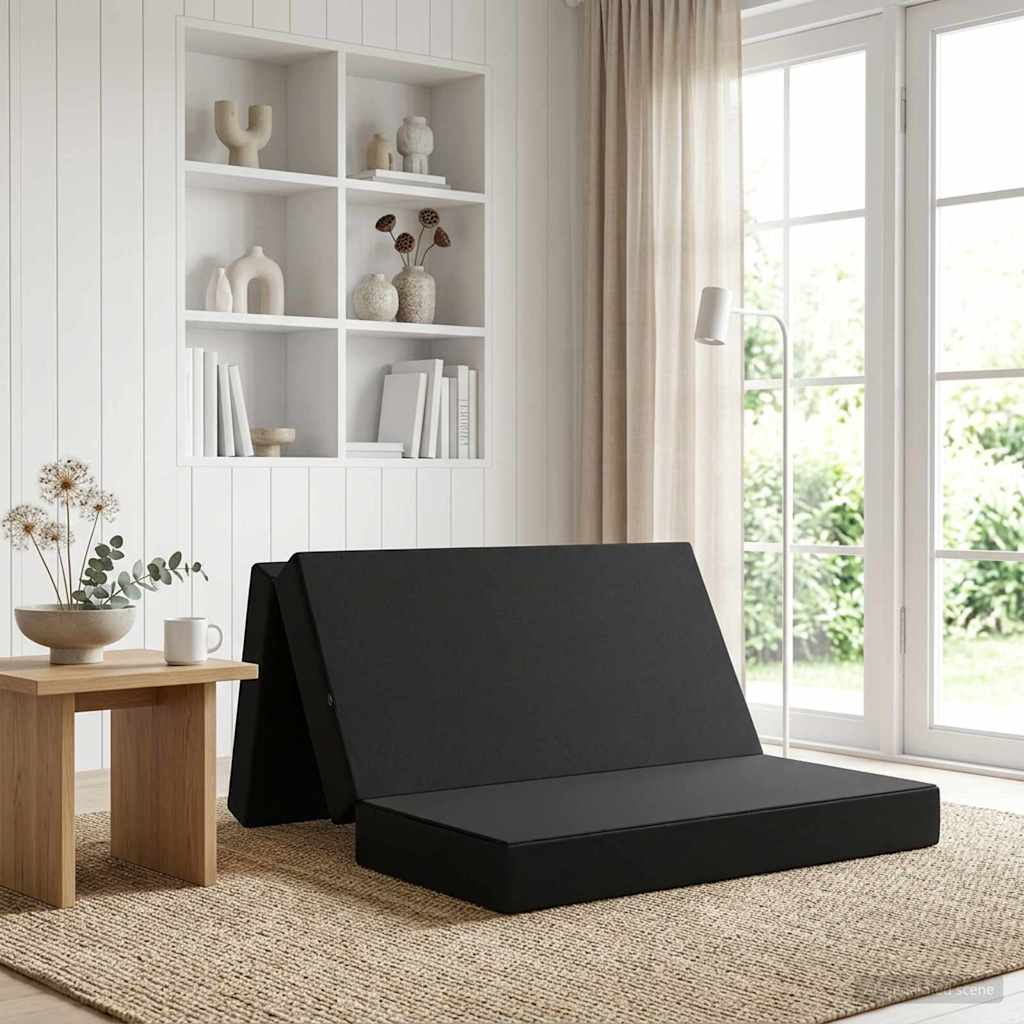 Vidaxl vouwbare bankbed 120 x 67 x 45 cm zwart