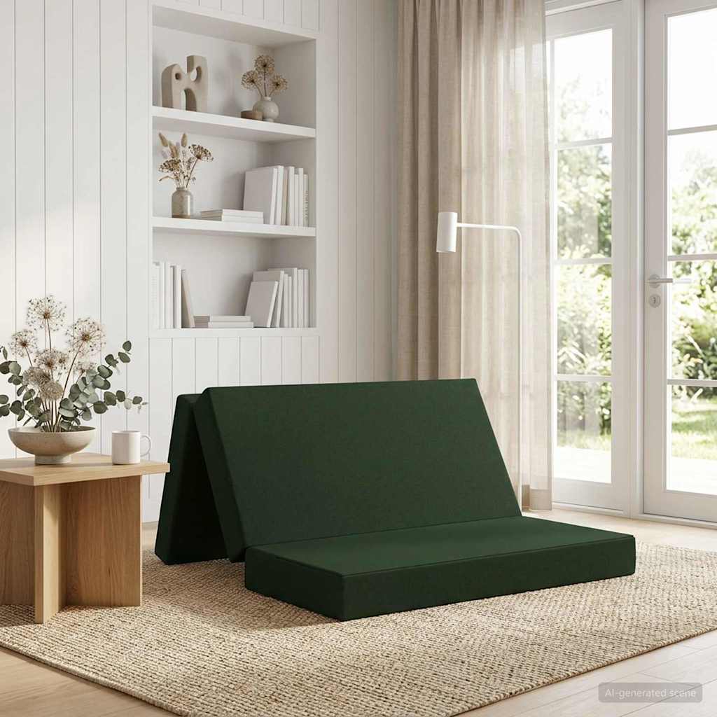 Vidaxl vouwbare bankbed 120 x 67 x 45 cm donkergroen