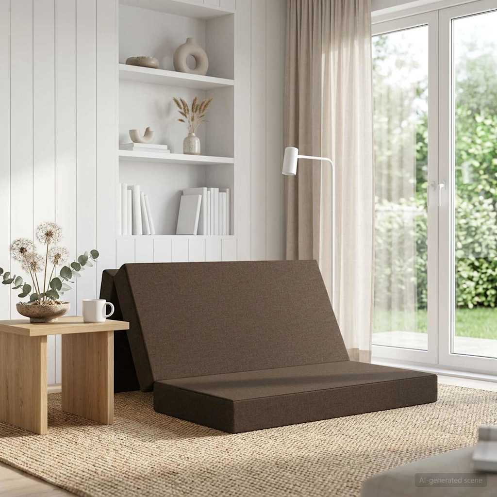 Vidaxl vouwbare bankbed 120 x 67 x 45 cm taupe
