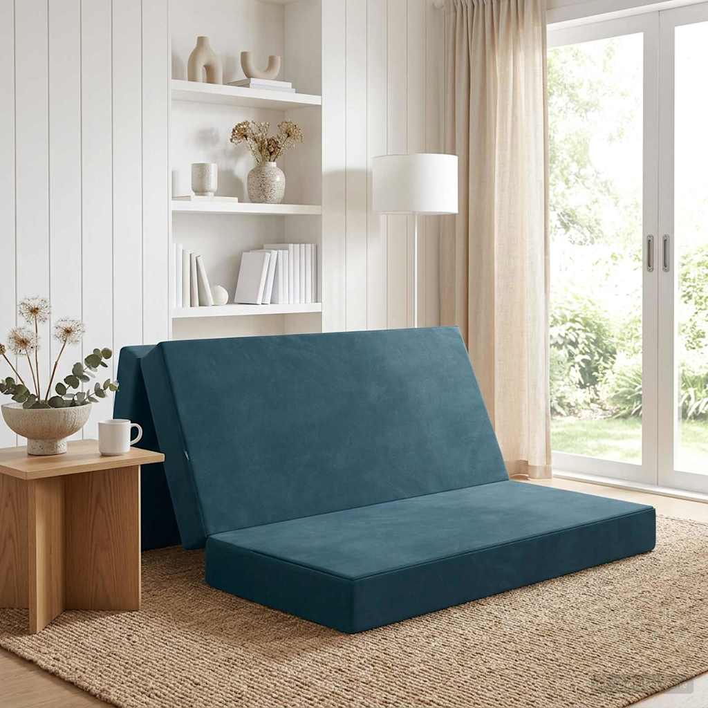 Vidaxl vouwbare bankbed 120 x 67 x 45 cm blauw