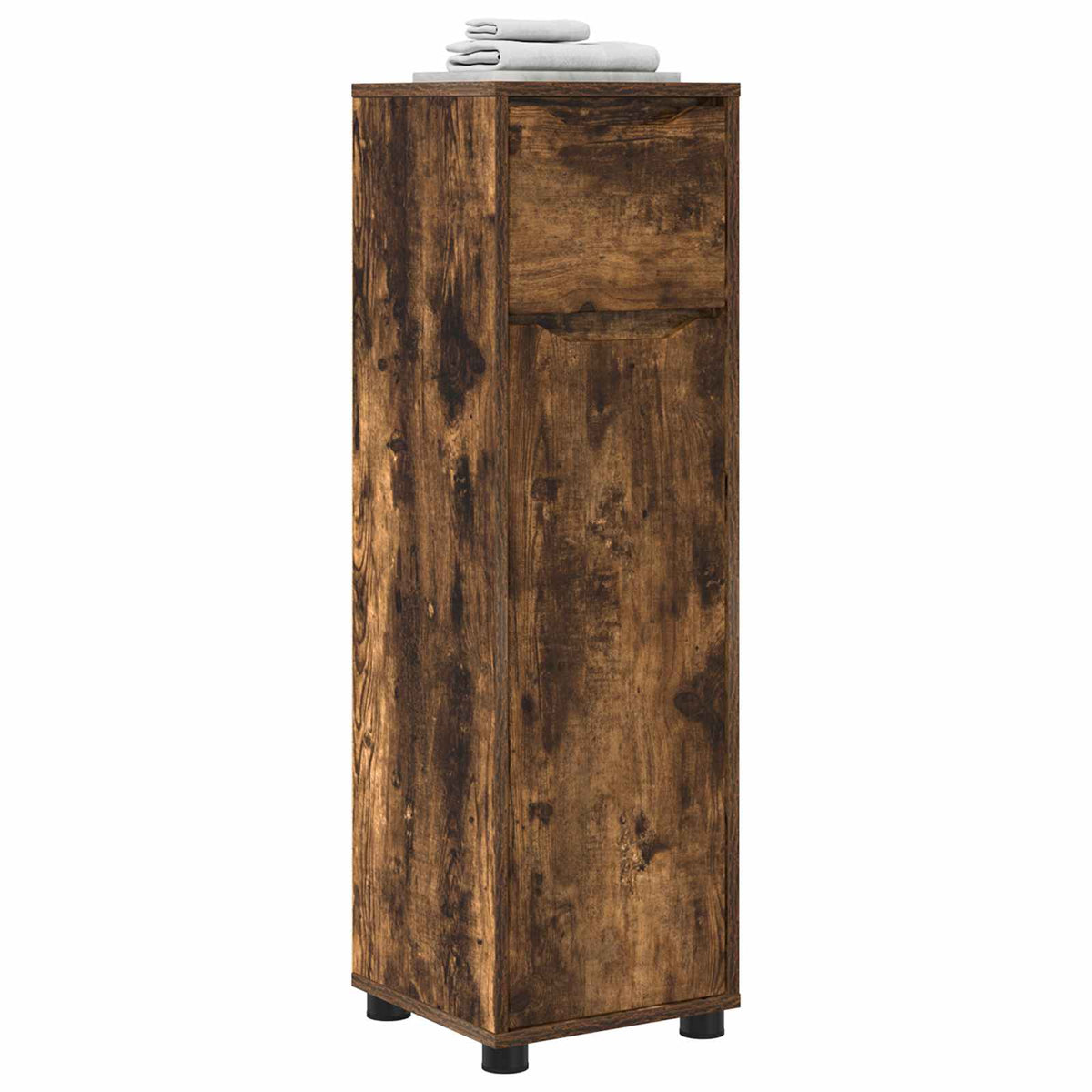 Vidaxl badkamer kast gerookt eiken 30,5 x 30 x 101 cm bewerkt hout
