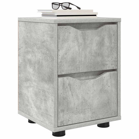 Vidaxl nachtkastjes 2 st beton grijs 30,5 x 30 x 43 cm bewerkt hout