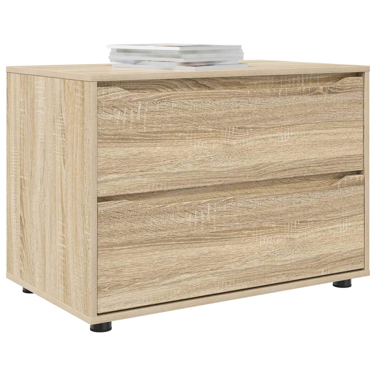 Vidaxl opbergkast 80 x 48 x 57 cm bewerkt hout sonoma eiken