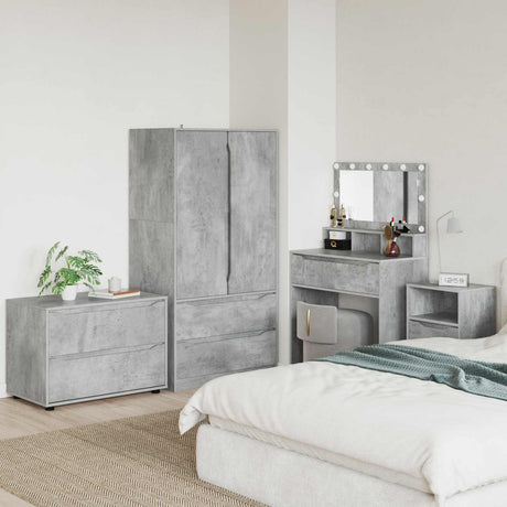Vidaxl opbergkast 80 x 48 x 57 cm bewerkt hout beton grijs