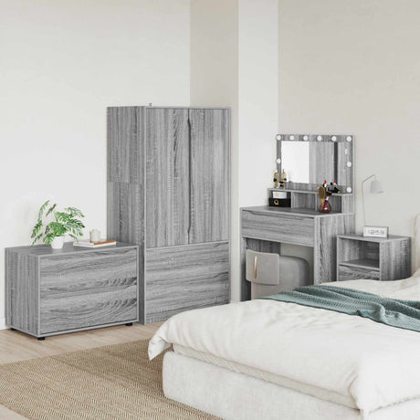Vidaxl opbergkast 80 x 48 x 57 cm bewerkt hout grijs sonoma