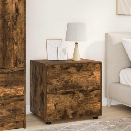 Vidaxl opbergkast 60 x 48 x 57 cm bewerkt hout gerookt eiken