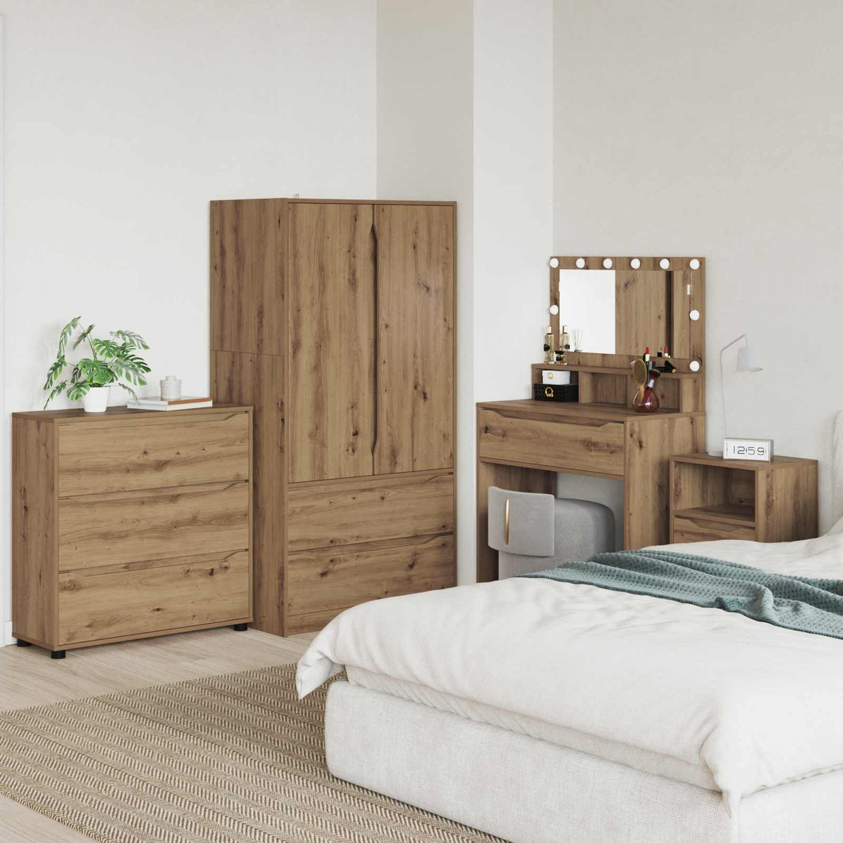 Vidaxl opbergkast 80 x 31 x 81 cm bewerkt hout artisan eiken