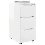 Vidaxl opbergkast 40 x 48 x 81 cm bewerkt hout hoogglans wit