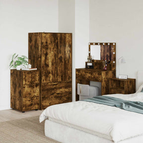 Vidaxl opbergkast 40 x 48 x 81 cm bewerkt hout gerookt eiken