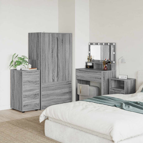 Vidaxl opbergkast 40 x 48 x 81 cm bewerkt hout grijs sonoma