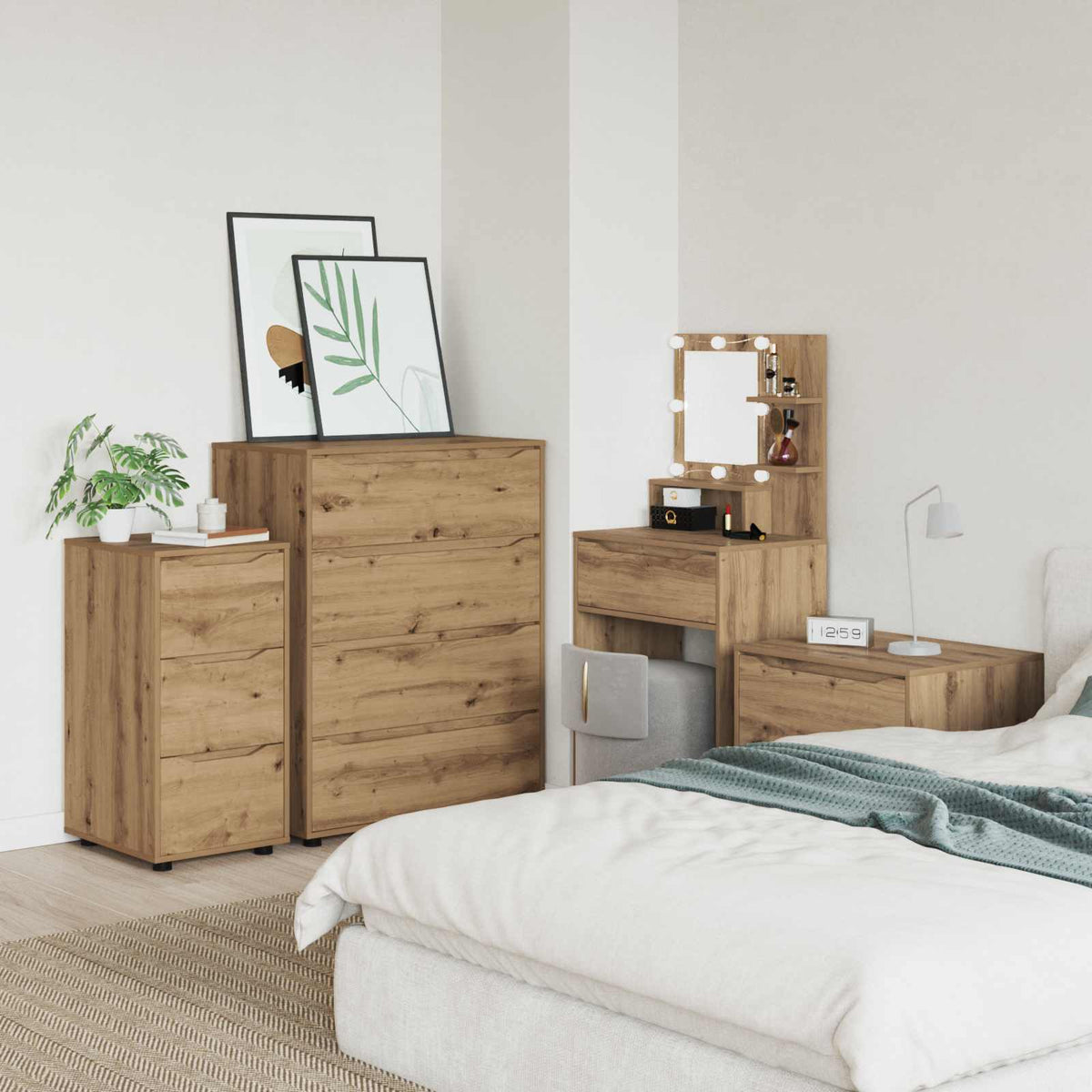 Vidaxl opbergkast 40 x 48 x 81 cm bewerkt hout artisan eiken