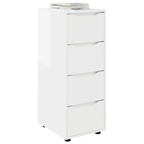 Vidaxl opbergkast 40 x 48 x 105 cm bewerkt hout hoogglans wit