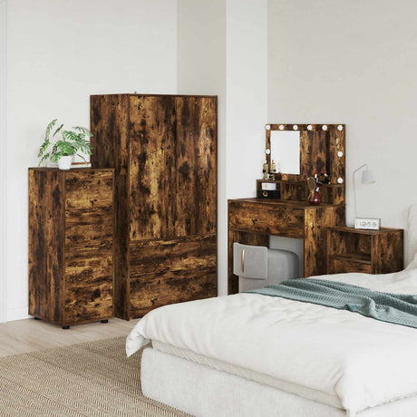 Vidaxl opbergkast 40 x 48 x 105 cm bewerkt hout gerookt eiken