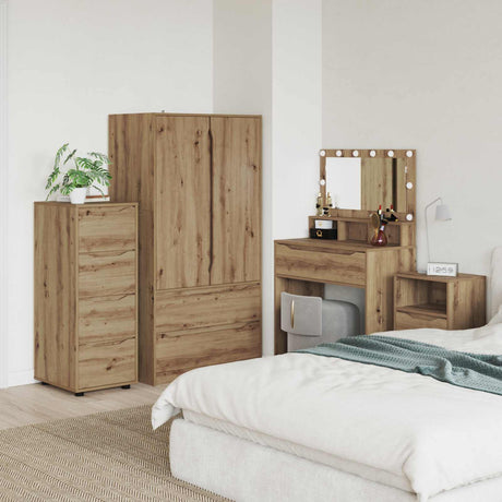 Vidaxl opbergkast 40 x 48 x 105 cm bewerkt hout artisan eiken