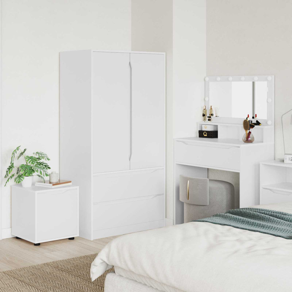 Vidaxl badkamer kast 40,5 x 40 x 44 cm bewerkt hout wit