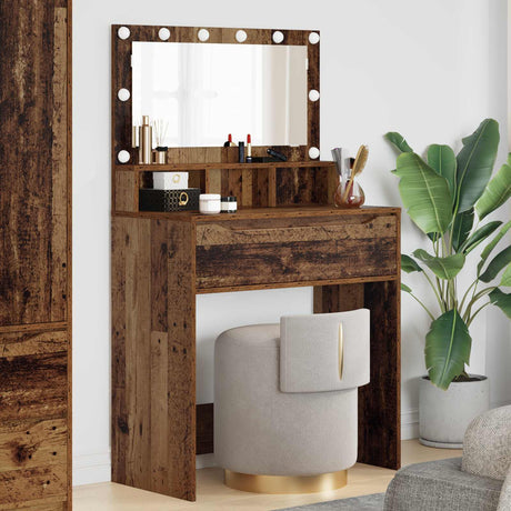 Vidaxl slaapkamer kaptafels oud hout 80 x 39,6 x 135 cm bewerkt hout