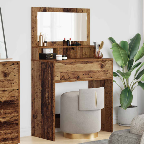 Vidaxl slaapkamer kaptafels oud hout 80 x 39,6 x 135 cm bewerkt hout