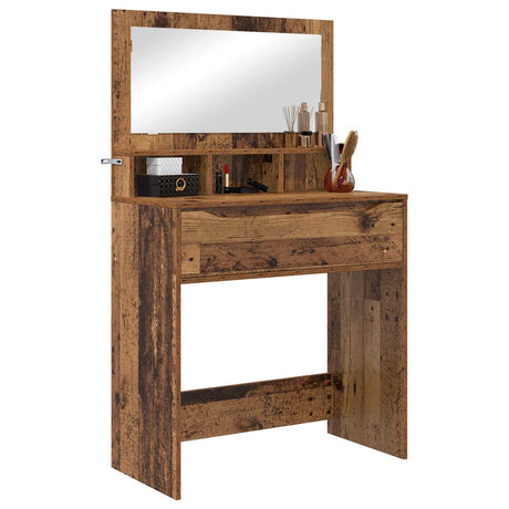 Vidaxl slaapkamer kaptafels oud hout 80 x 39,6 x 135 cm bewerkt hout