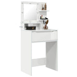 Vidaxl slaapkamer kaptafels hoogglans wit 60 x 39,5 x 135 cm