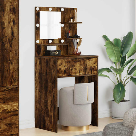 Vidaxl slaapkamer kaptafels gerookt eiken 80 x 39,6 x 135 cm